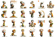 Whimsical Spring Garden Grandma Clip, an Illustration by designcity5 (Thumbnail 2 of 5)