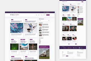 Public News - Website Template
