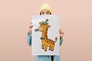 Cute Giraffe Clipart, an Animal Illustration by Forhadx5 (Thumbnail 8 of 8)