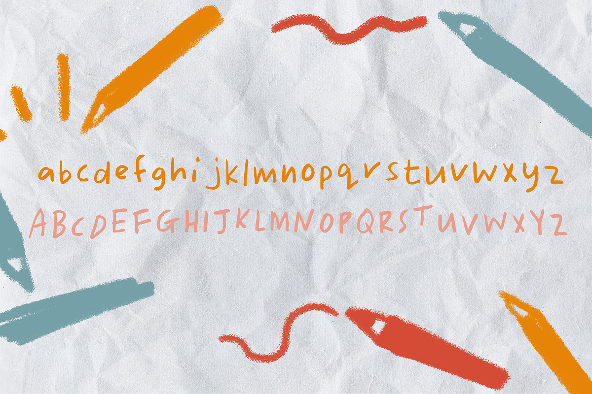 Catching Crayons, a Handwritten Font by Ulrike Mieke (Photo 2 of 3)