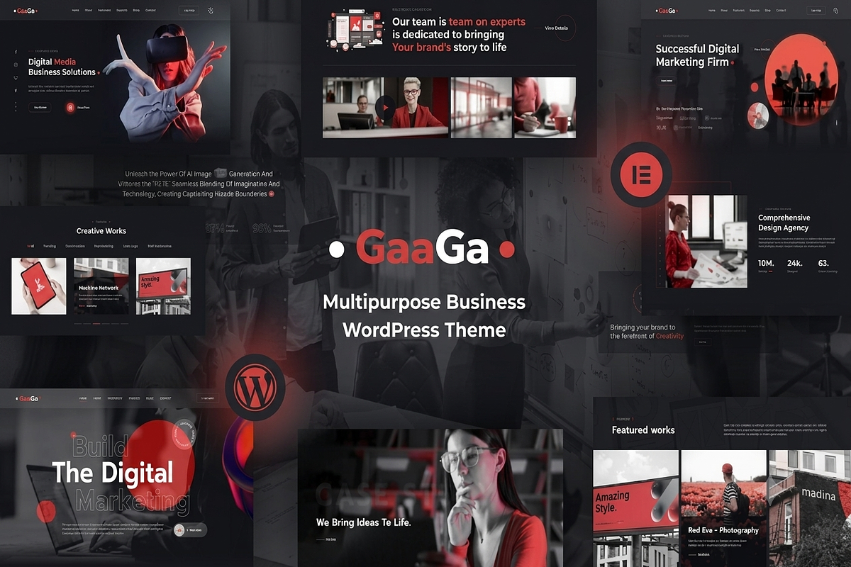 Gaaga - Creative Agency Theme, a WordPress Template by ThemesRain (Photo 1 of 3)