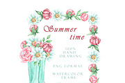 Summer time watercolor set. Country, an Illustration by SabinaWatercolorArt (Thumbnail 4 of 11)