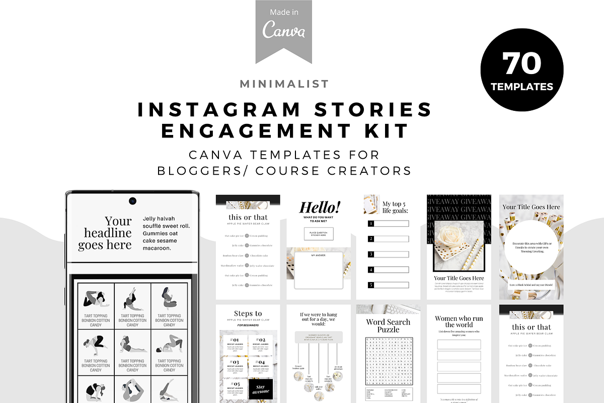 MINIMALIST Complete Template Set, a Marketing Template by The Blog Creative (Photo 5 of 10)