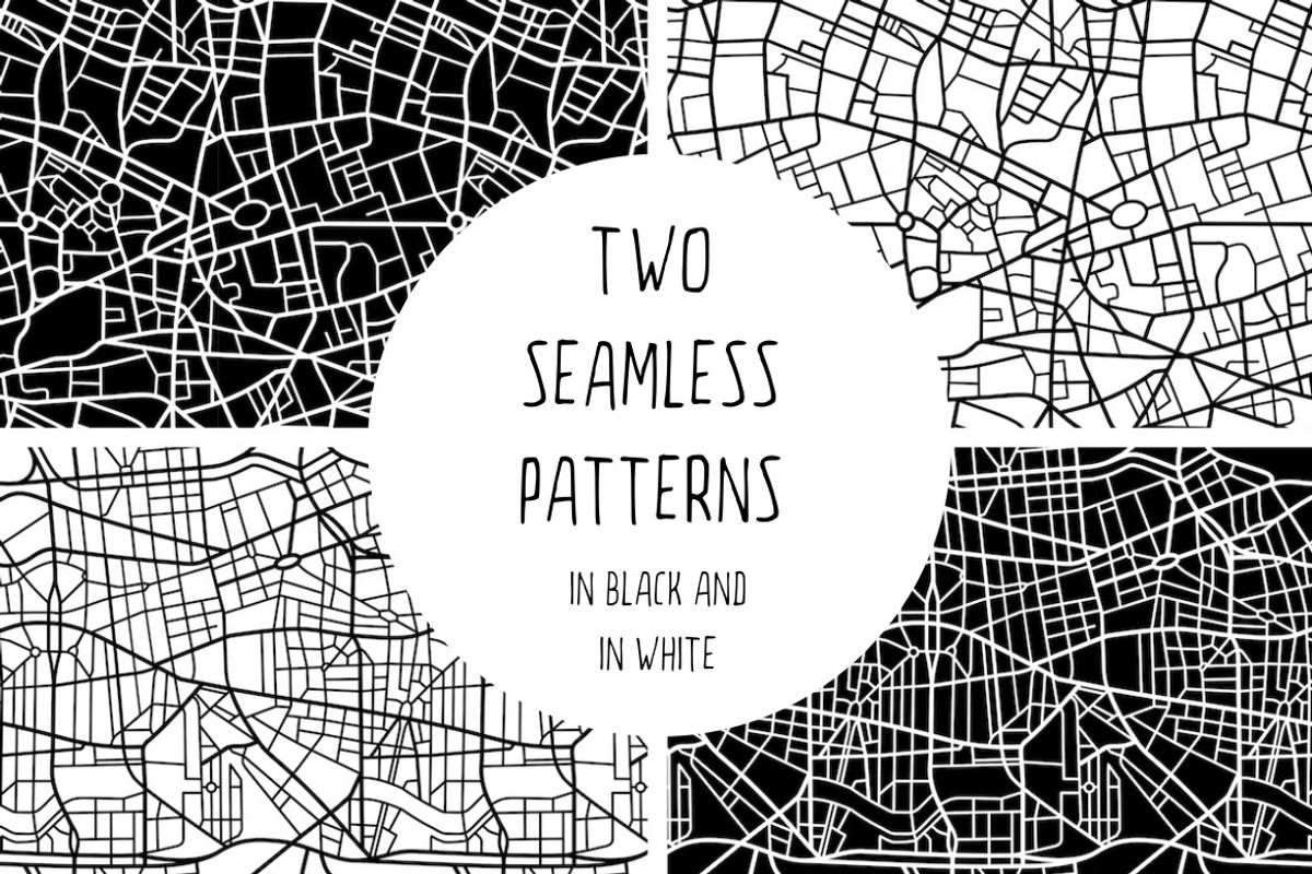 Map Pattern Set, a Pattern Graphic by Franzi draws (Photo 2 of 5)