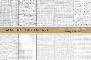 White Linen & Cotton Canvas Textures, a Texture Graphic by Maishop