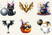 Happy New Year Halloween Clipart, an Illustration by DreamCafeArt (Thumbnail 5 of 8)