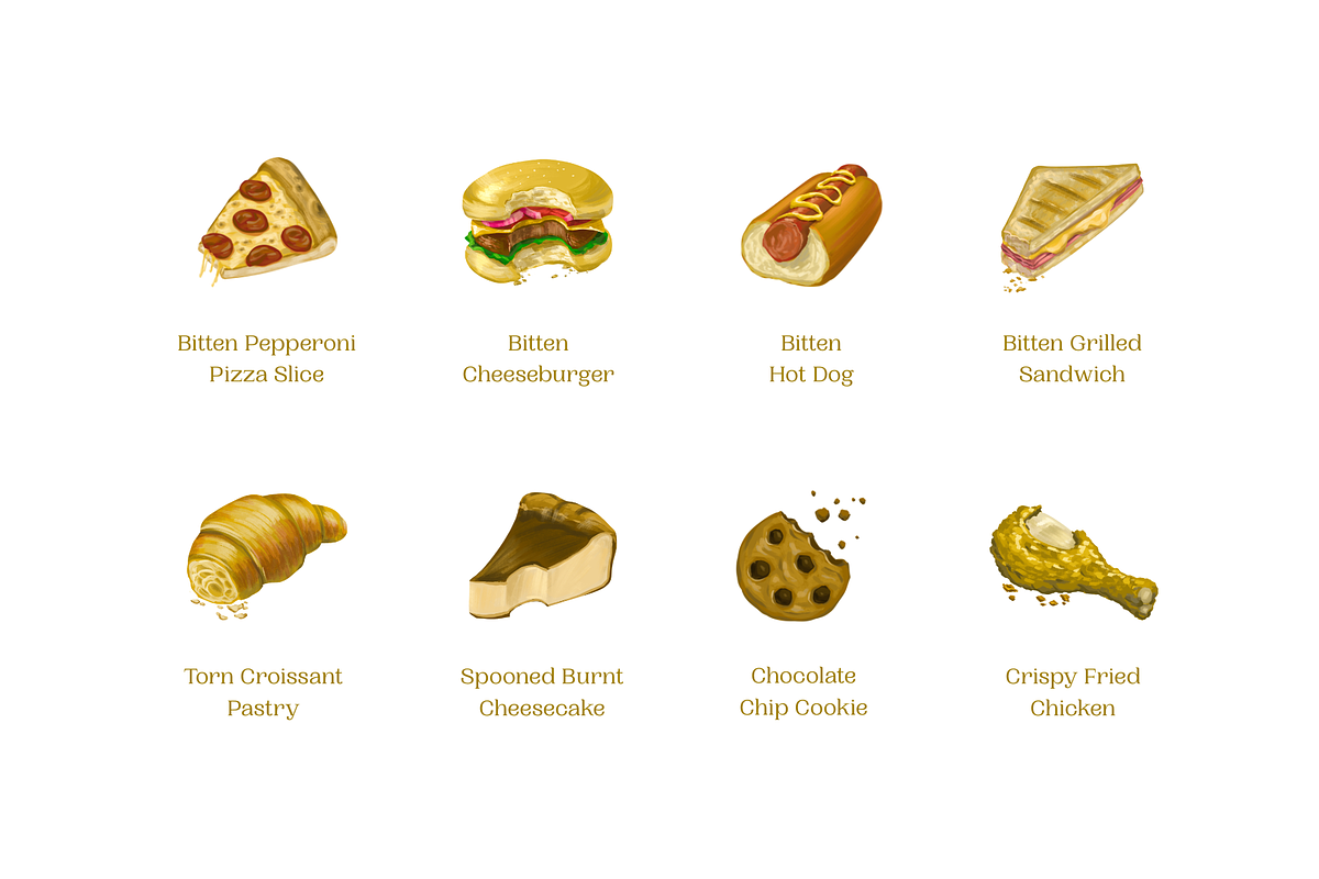 Bitten Food Pack, a Food Illustration by Deemak Daksina (Photo 3 of 3)