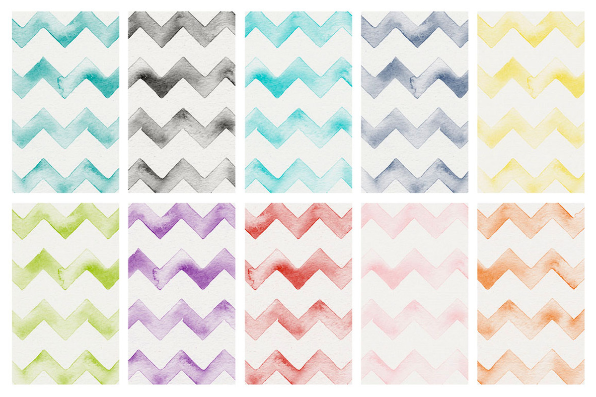 55 Watercolor Patterns preview 8