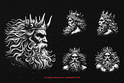 10 Bundle Dark Art King Neptune Sea, an Illustration by Morspective (Thumbnail 3 of 7)