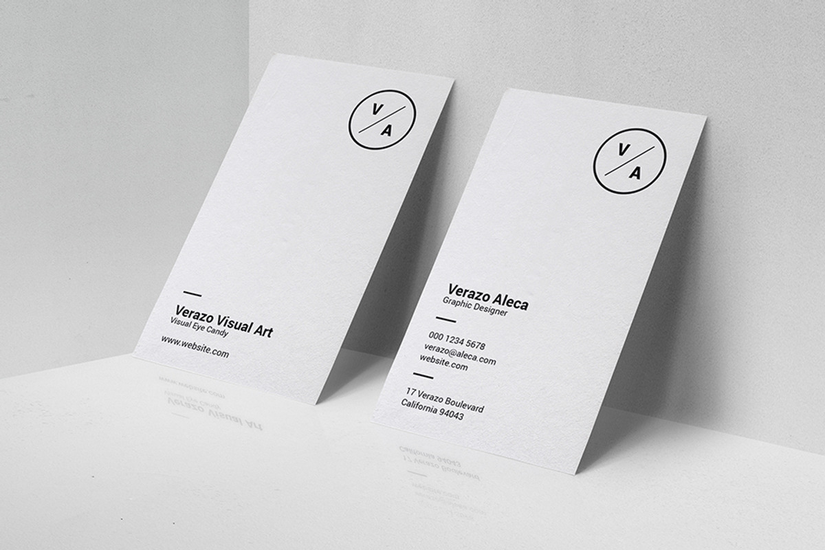 Clean Minimalist Business Card, a Business Card Template by Verazo (Photo 3 of 4)