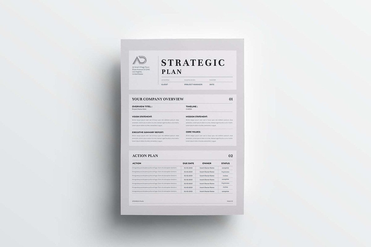 Strategic Plan | MS Word & Indesign, a Stationery Template by design_hut (Photo 3 of 7)