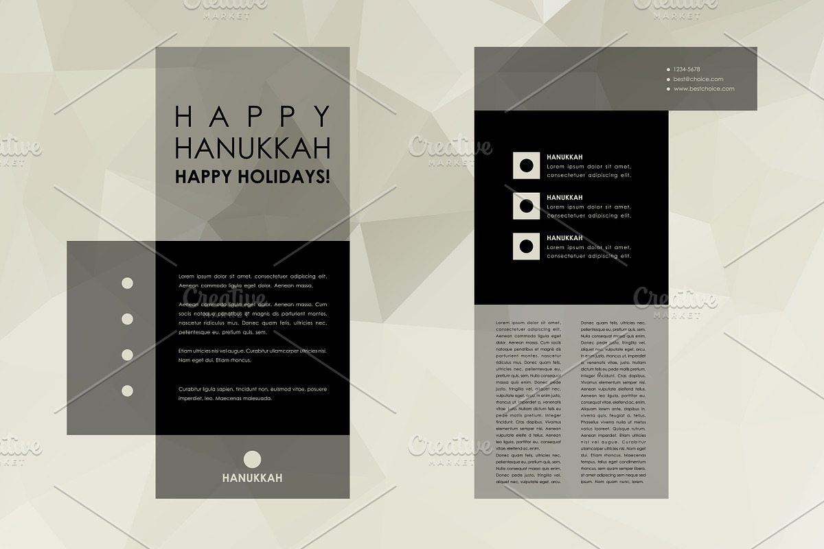 Hanukkah. 9 Brochure Templates, a Brochure Template by Palau (Photo 10 of 10)