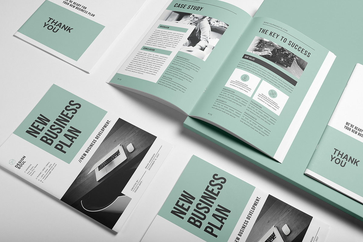 Clean Business Plan Layout, a Brochure Template by Designsoul14 (Photo 3 of 9)