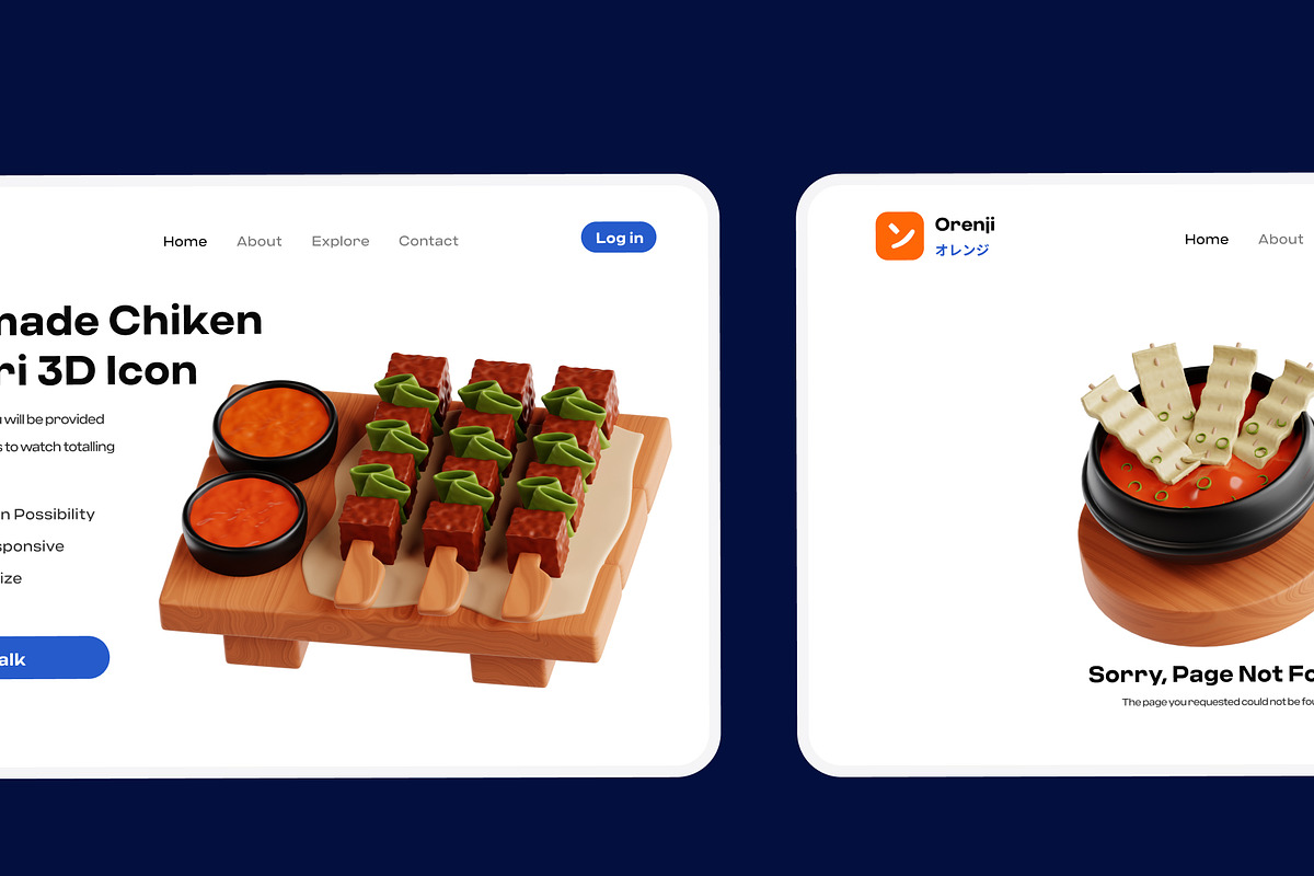 Korean Food 3D Icon Pack, a Food & Drink 3D Model by orenjidesign (Photo 6 of 8)