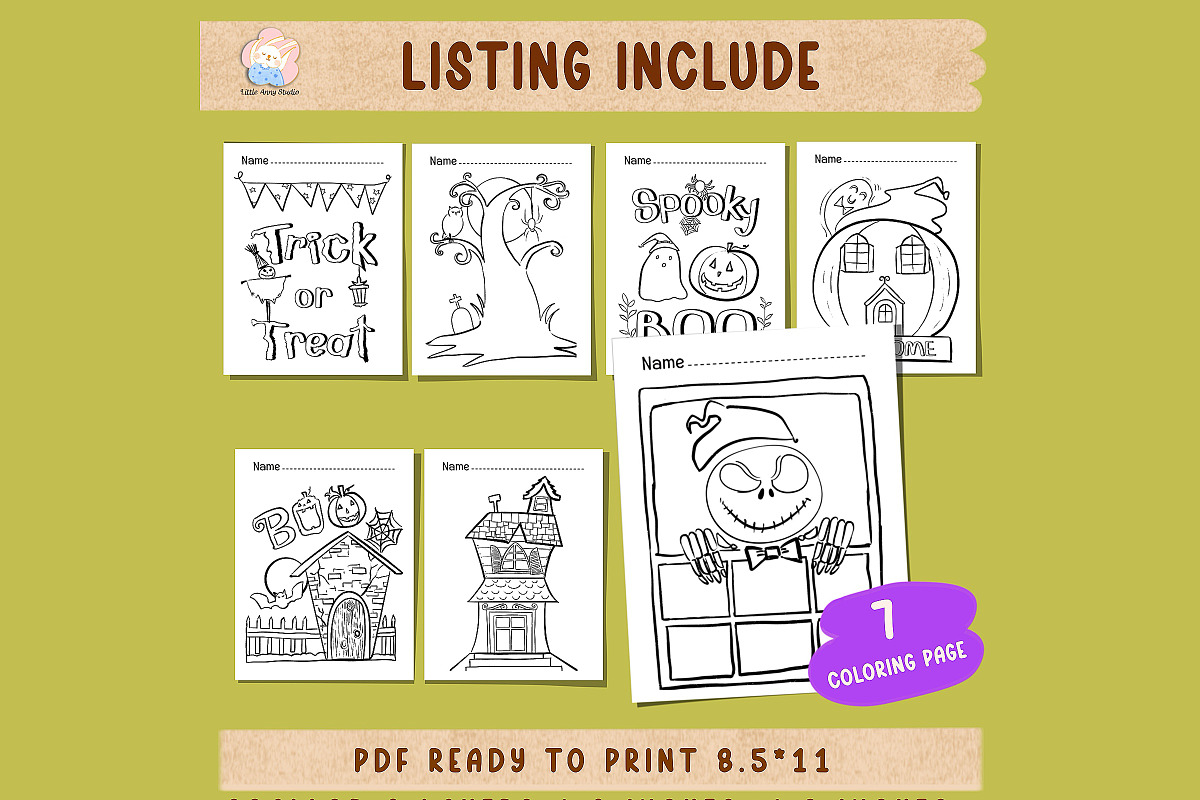Halloween Classroom & Craft Bundle, a Seasonal Illustration by Annyillustration (Photo 5 of 11)