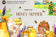Honey Bee Summer Tea Clipart, a Food Illustration by TanyaOak (Thumbnail 1 of 12)
