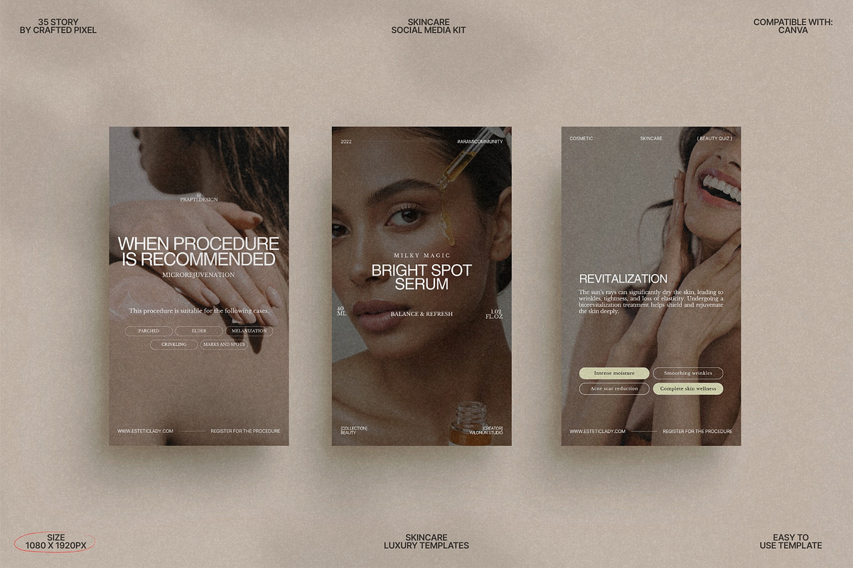 Skincare Stories for Canva Use preview 2