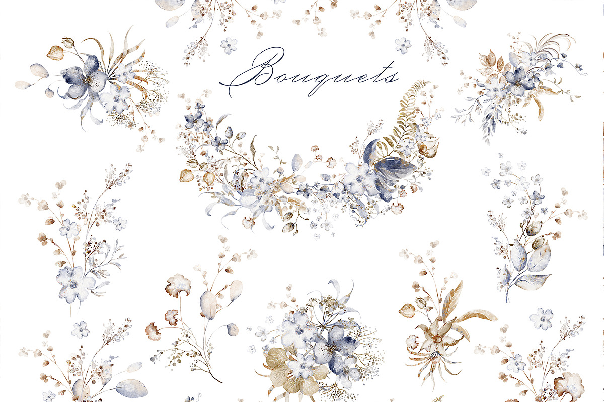 Dried Flowers Watercolor Collection, a Decorative Illustration by LenArt (Photo 3 of 12)