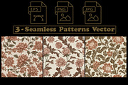 Chintz Florals – 3 Seamless Vector, a Pattern Graphic by one-touch (Thumbnail 2 of 10)