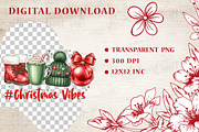 Christmas Vibes Cocoa Mug PNG, an Illustration by OK Design (Thumbnail 4 of 4)