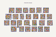 Ptolemei Colored drop caps font, a Blackletter Font by kaer_shop (Thumbnail 9 of 12)