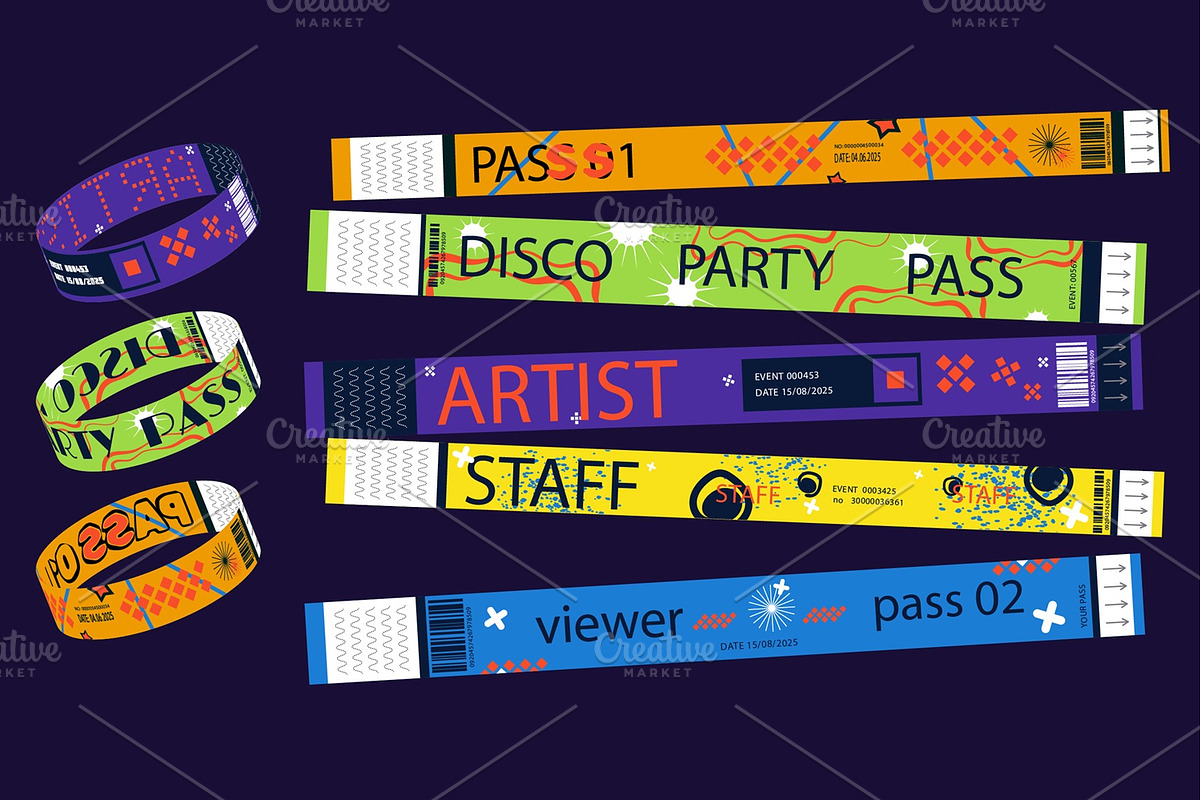 Event Party Bracelets, an Object Illustration by alexdndz (Photo 5 of 11)