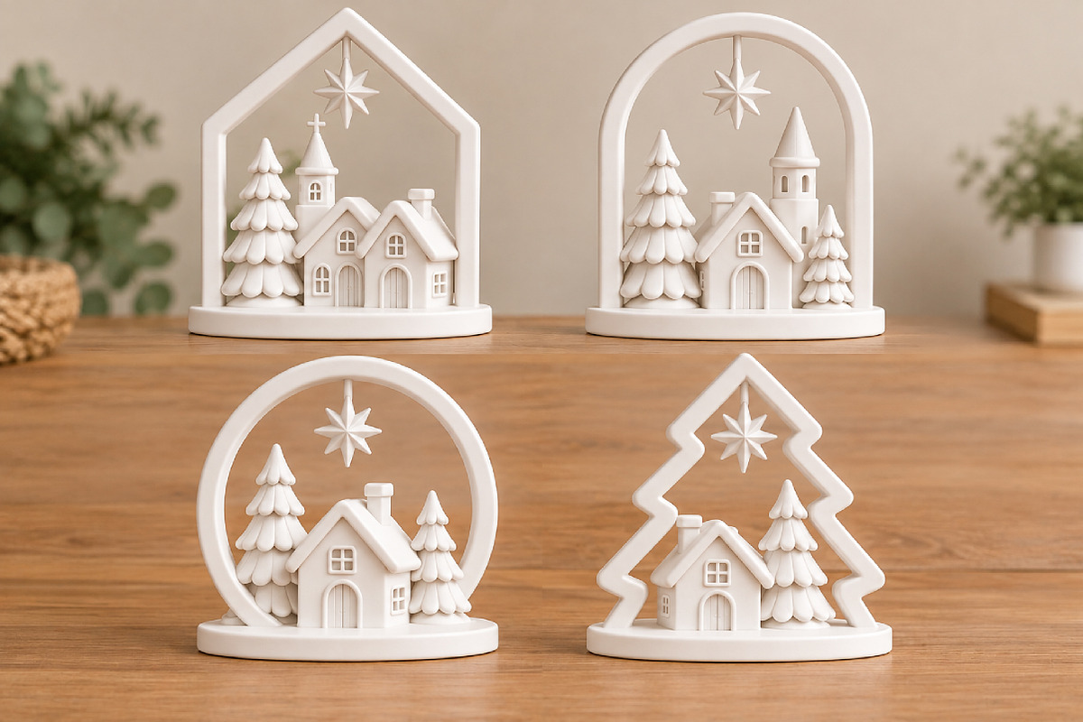 Christmas Village Scene STL, a Scene 3D Model by Layerology (Photo 3 of 4)