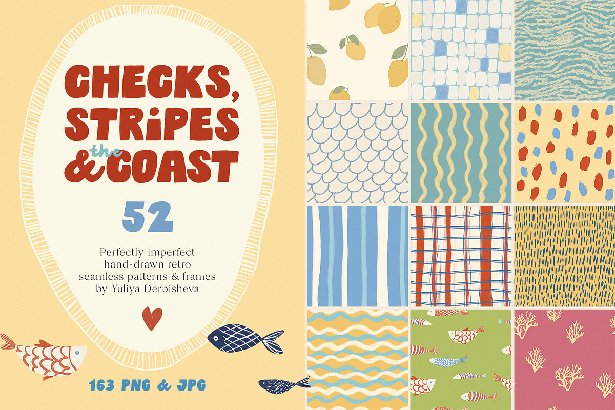 Seamless Patterns Bundle Hand-drawn, a Pattern Graphic by Yuliya Derbisheva (Photo 12 of 16)