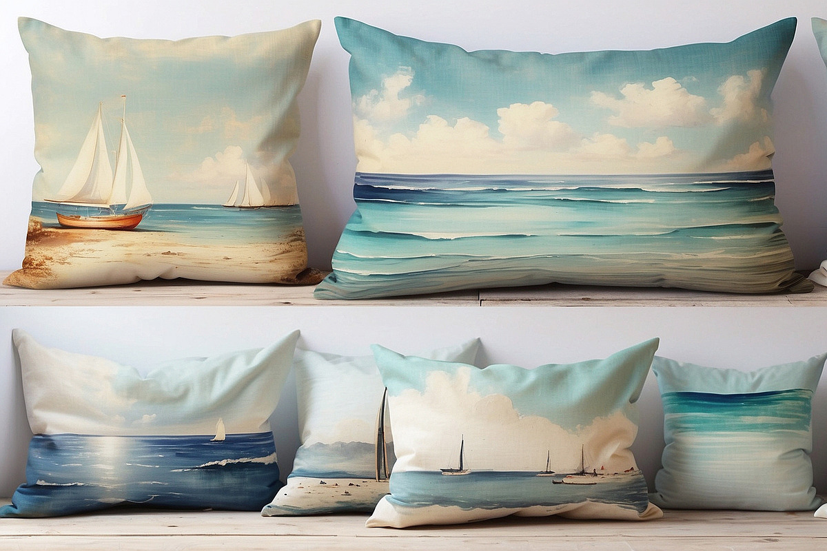 Seascape Oil Painting 'Sailboat', a Background Graphic by by creative paper (Photo 8 of 16)