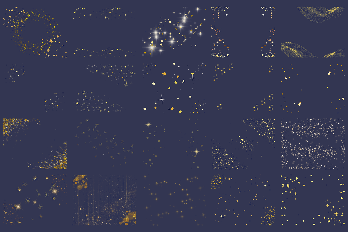 Golden Sparkle Overlays, a Texture Graphic by youtoview (Photo 2 of 8)