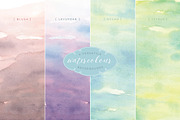 Watercolor floral edges backgrounds, a Decorative Illustration by Lisa Glanz (Thumbnail 5 of 5)