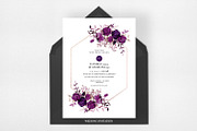 Burgundy Wedding Invitation Suite, an Invitation Template by Azka Creative (Thumbnail 2 of 5)