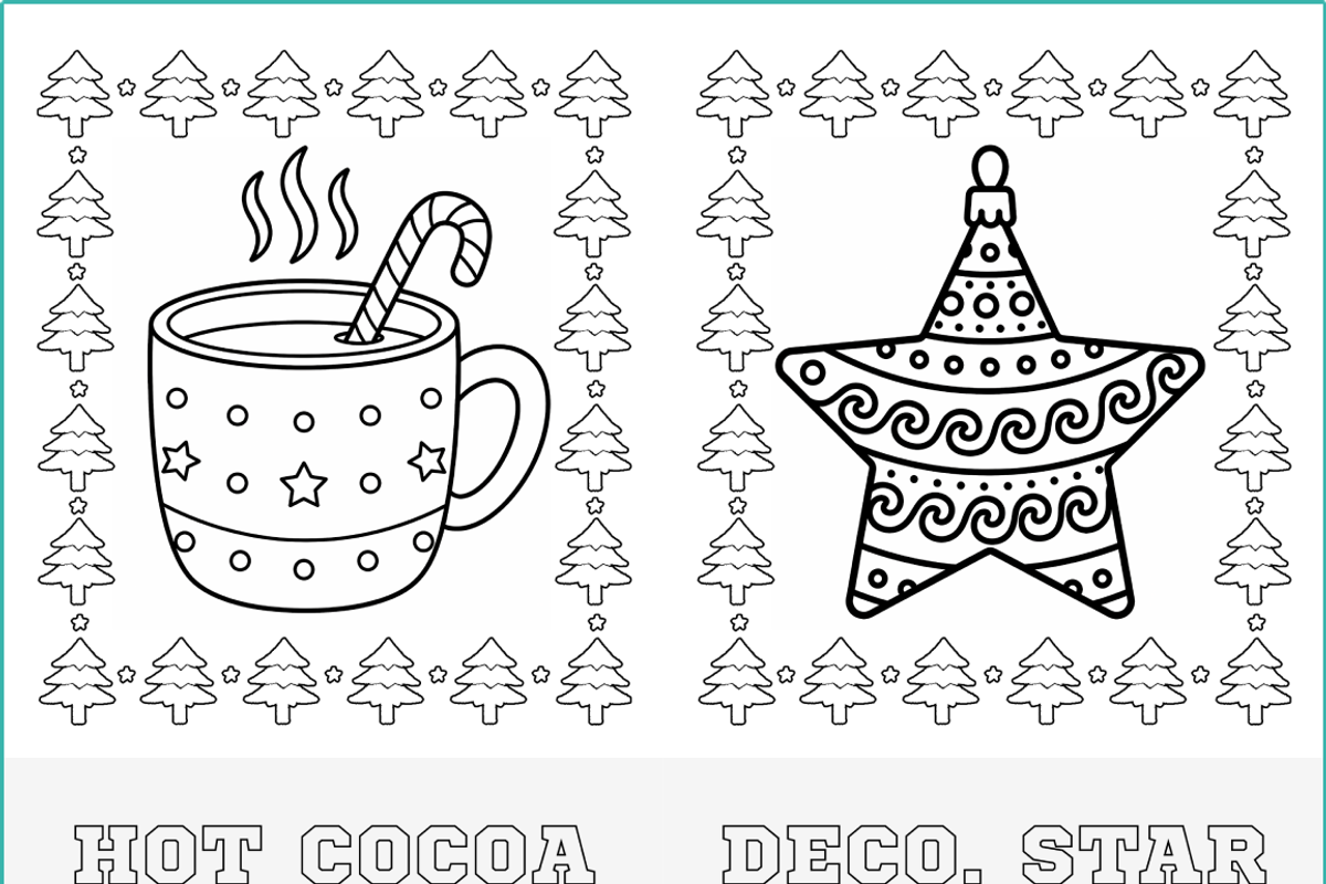 Kids Winter Holidays Coloring Pages, a Seasonal Illustration by Nuvame Arts & Designs (Photo 9 of 14)