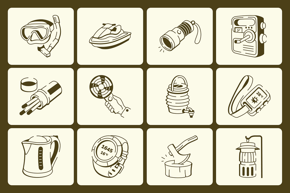Animated Adventure Drawing, an Outline Icon by Vectors Market (Photo 4 of 5)