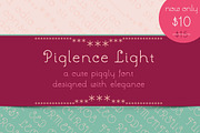 Piglence Light, a Sans Serif Font by audeemirza (Thumbnail 1 of 5)