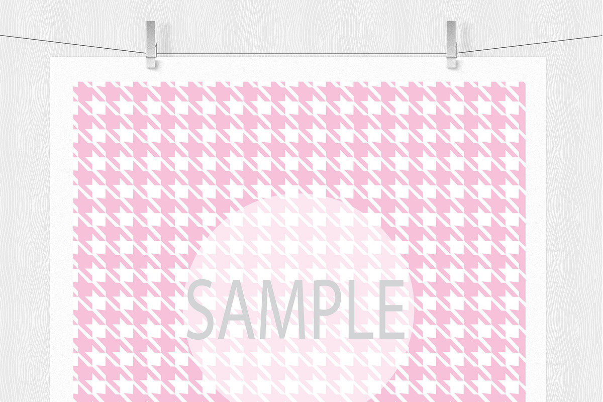 Pastel Houndstooth Digital Paper, a Pattern Graphic by Leska's Digitals