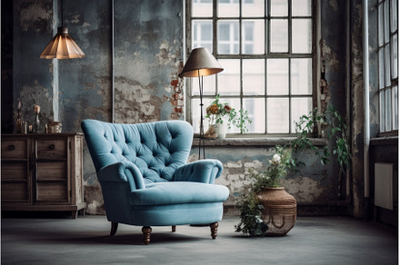 Stylish Blue armchair modern, an Arts & Entertainment Photo by Ylivdesign