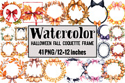 Halloween Fall Coquette Frame, an Illustration by Design Market (Thumbnail 1 of 3)