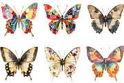 Mixed Media Butterflies Printable, an Illustration by CraftArtStudio (Thumbnail 3 of 6)