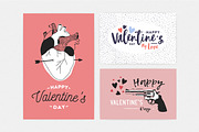 Happy Valentine's day cards set, a Decorative Illustration by Good Studio (Thumbnail 4 of 10)