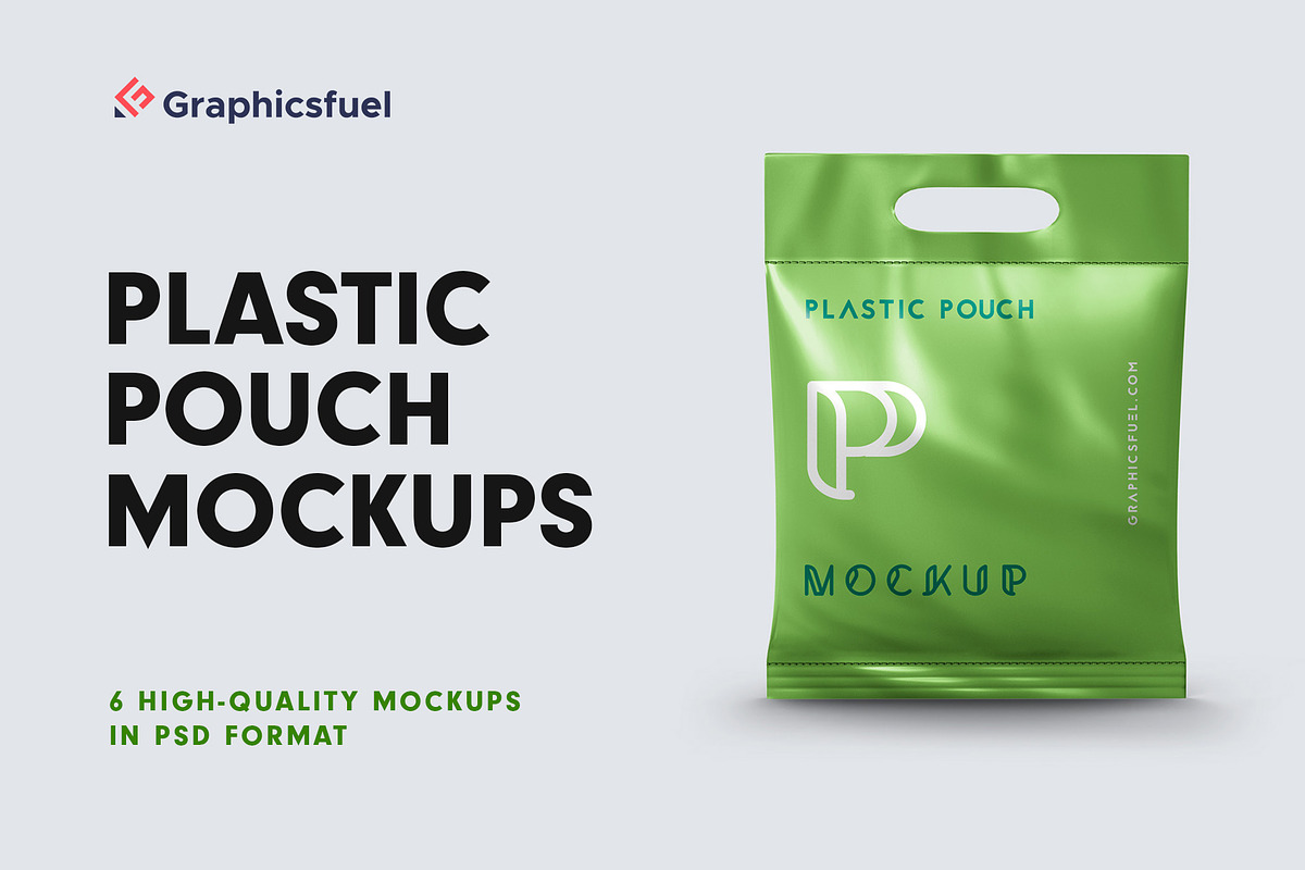 Packaging Plastic Pouch Mockups, a Cups & Container Mockup by Graphicsfuel (Photo 1 of 11)
