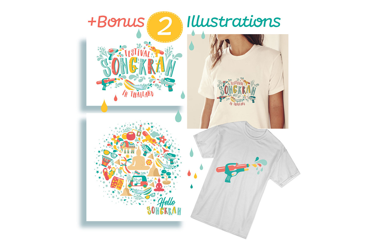 Songkran Clipart Icons Illustration, an Object Graphic by Olga Art Store (Photo 4 of 5)