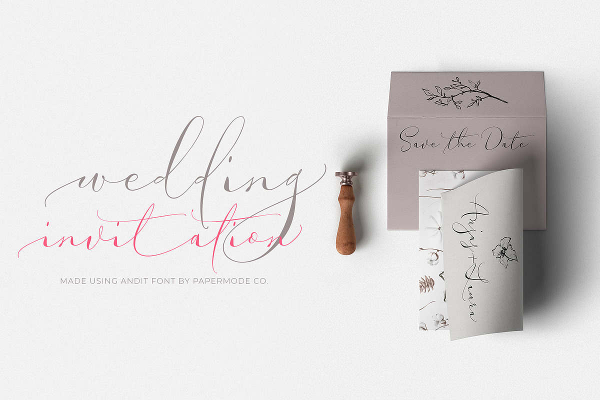 Andit, a Script Font by Papermode Co. (Photo 5 of 12)