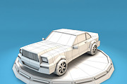 Cartoon Luxury Car Low Poly 3D Model, a Cars & Vehicle 3D Model by Low Poly Lab (Thumbnail 2 of 7)