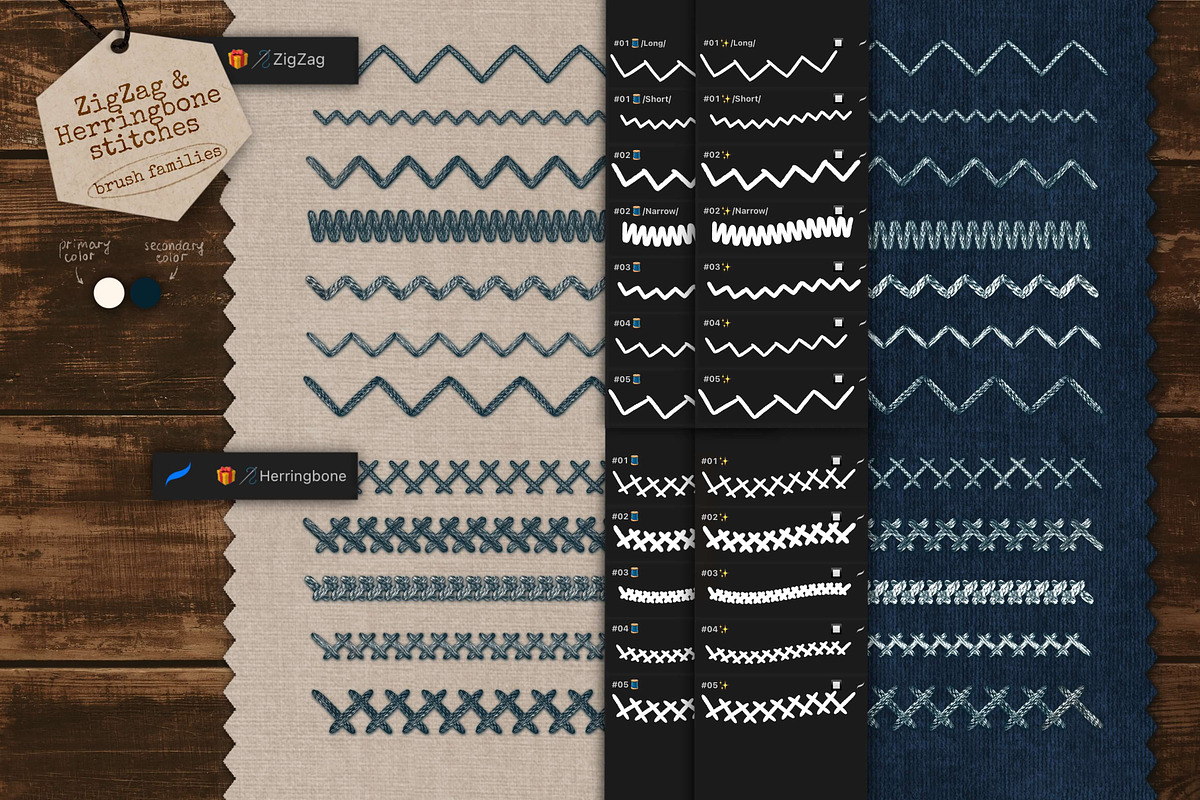 Embroidery Art Brushes For Procreate, a Brush Add-On by bokettori (Photo 22 of 42)