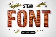 Steak Font, a Sans Serif Font by Handmadefont (Thumbnail 1 of 10)