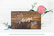 Wood Sign Mockup - Wedding Botanical, a Product Mockup by Harbor Design Co (Thumbnail 1 of 2)