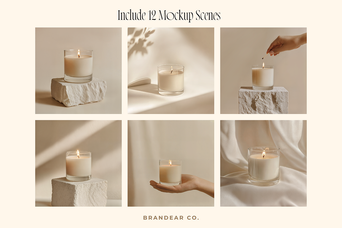 Candle Mockup Set, a Packaging Mockup by Brandear Design (Photo 3 of 17)