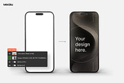 iPhone PRO 15 Mockup Collection, an iPhone Mockup by Mocku (Thumbnail 9 of 14)