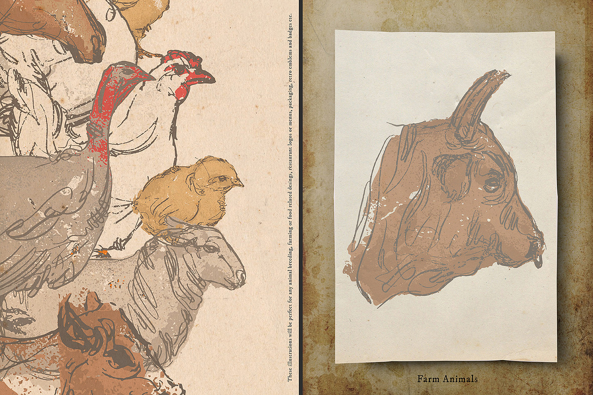 Farm Animals Set, an Object Graphic by Siosay (Photo 3 of 12)